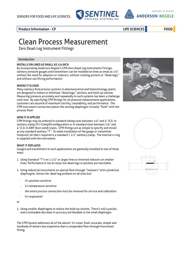Clean Process Measurement Product Information